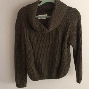 Forest green cowl neck sweater